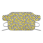 Zigzag Banana Pattern Print Car Windshield Snow Cover