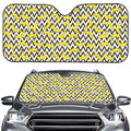 Zigzag Banana Pattern Print Car Windshield Sun Shade