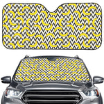 Zigzag Banana Pattern Print Car Windshield Sun Shade