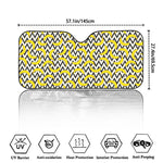 Zigzag Banana Pattern Print Car Windshield Sun Shade
