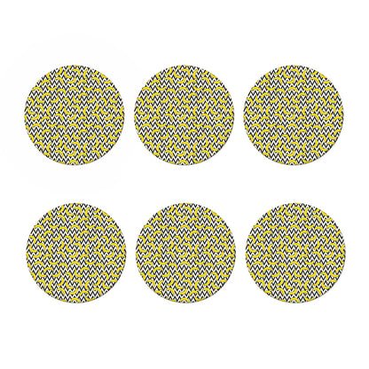 Zigzag Banana Pattern Print Coaster Set