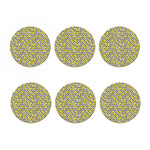 Zigzag Banana Pattern Print Coaster Set