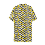 Zigzag Banana Pattern Print Cotton Hawaiian Shirt