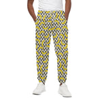Zigzag Banana Pattern Print Cotton Pants