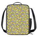 Zigzag Banana Pattern Print Crossbody Lunch Bag