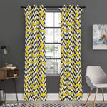 Zigzag Banana Pattern Print Curtain