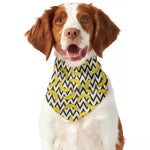 Zigzag Banana Pattern Print Dog Bandana