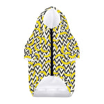 Zigzag Banana Pattern Print Dog Zip Up Hoodie