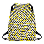 Zigzag Banana Pattern Print Drawstring Backpack
