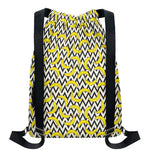 Zigzag Banana Pattern Print Drawstring Backpack