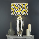 Zigzag Banana Pattern Print Drum Lamp Shade