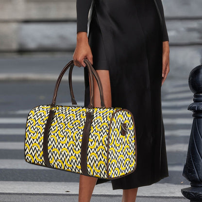 Zigzag Banana Pattern Print Duffle Bag