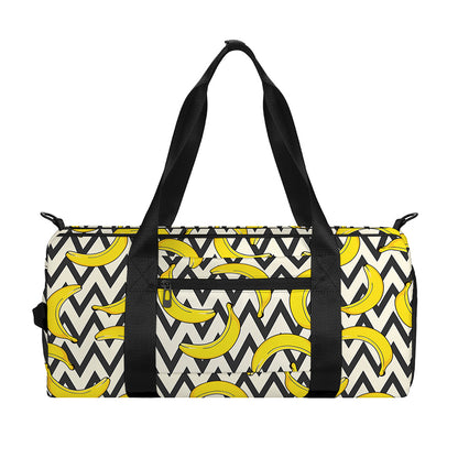 Zigzag Banana Pattern Print Gym Bag