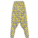 Zigzag Banana Pattern Print Hammer Pants