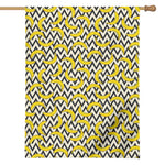 Zigzag Banana Pattern Print House Flag
