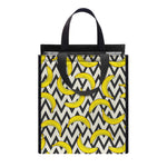 Zigzag Banana Pattern Print Insulated Lunch Tote