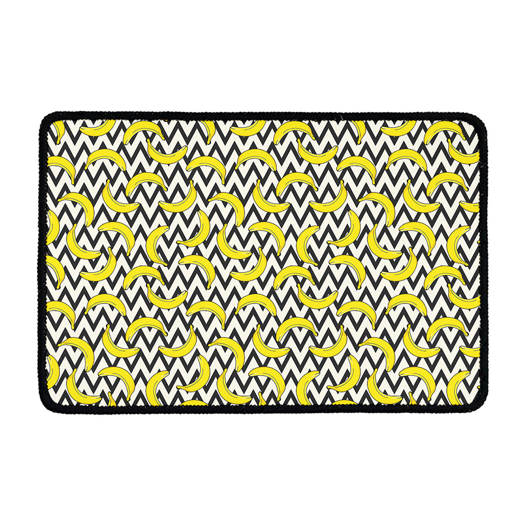 Zigzag Banana Pattern Print Kitchen Mat