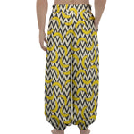 Zigzag Banana Pattern Print Lantern Pants