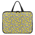 Zigzag Banana Pattern Print Laptop Sleeve With Handle