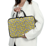 Zigzag Banana Pattern Print Laptop Sleeve With Handle
