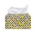 Zigzag Banana Pattern Print Leather Tissue Box Cover