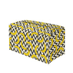 Zigzag Banana Pattern Print Leather Tissue Box Cover