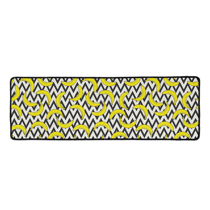 Zigzag Banana Pattern Print Long Kitchen Mat