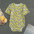 Zigzag Banana Pattern Print Men's Bodysuit