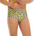 Zigzag Banana Pattern Print Men's Briefs