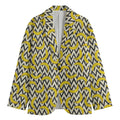 Zigzag Banana Pattern Print Men's Cotton Blazer