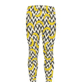 Zigzag Banana Pattern Print Men's Leggings