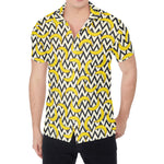 Zigzag Banana Pattern Print Men's Shirt