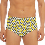 Zigzag Banana Pattern Print Men's Triangle Swim Briefs