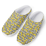 Zigzag Banana Pattern Print Mesh Casual Shoes