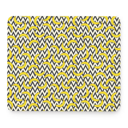 Zigzag Banana Pattern Print Mouse Pad
