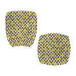 Zigzag Banana Pattern Print Office Chair Cover