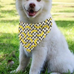 Zigzag Banana Pattern Print Over The Collar Dog Bandana