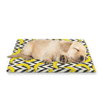 Zigzag Banana Pattern Print Pet Cooling Mat Cover