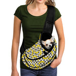 Zigzag Banana Pattern Print Pet Sling Carrier