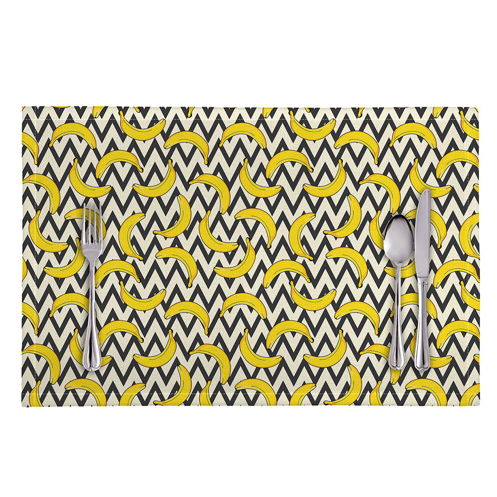 Zigzag Banana Pattern Print Placemat
