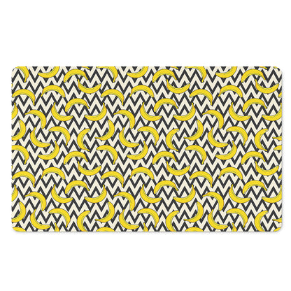 Zigzag Banana Pattern Print Polyester Doormat
