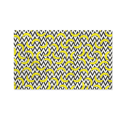 Zigzag Banana Pattern Print Polyester Flag