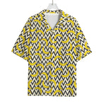 Zigzag Banana Pattern Print Rayon Hawaiian Shirt