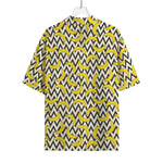 Zigzag Banana Pattern Print Rayon Hawaiian Shirt