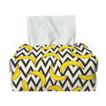 Zigzag Banana Pattern Print Rectangle Tissue Box Cover