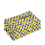 Zigzag Banana Pattern Print Rectangle Tissue Box Cover