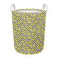 Zigzag Banana Pattern Print Round Laundry Basket