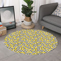 Zigzag Banana Pattern Print Round Rug