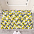 Zigzag Banana Pattern Print Rubber Doormat