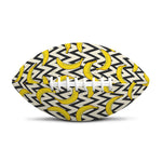 Zigzag Banana Pattern Print Rugby Ball
